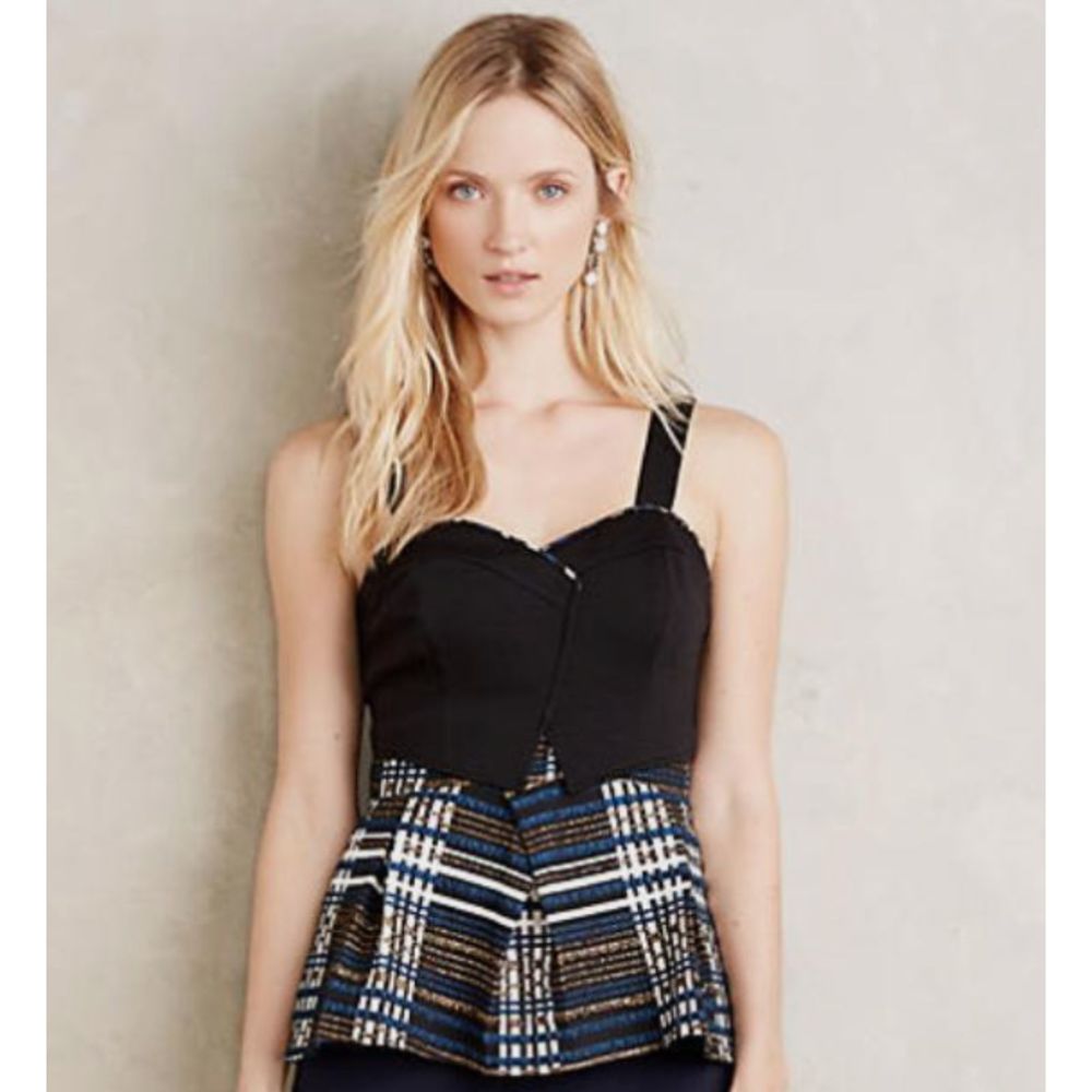 Delitta Anthropologie Nathalie‎ Peplum Top